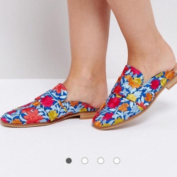 Free People Shoes - Free People Brocade At Ease Loafer In Blue Combo